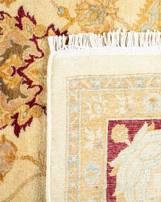 Traditional Mogul Ivory Wool Area Rug 6' 1" x 9' 1" - Solo Rugs