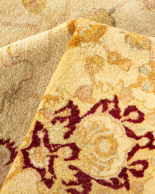 Traditional Mogul Ivory Wool Area Rug 6' 1" x 9' 1" - Solo Rugs