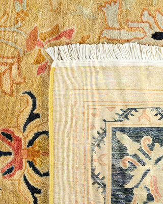 Traditional Mogul Green Wool Area Rug 6' 3" x 8' 10" - Solo Rugs