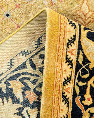 Traditional Mogul Green Wool Area Rug 6' 3" x 8' 10" - Solo Rugs