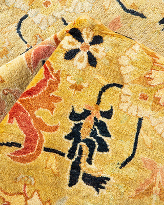 Traditional Mogul Green Wool Area Rug 6' 3" x 8' 10" - Solo Rugs