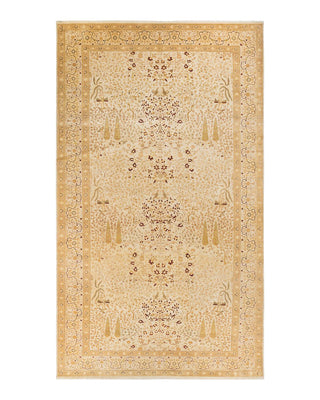 Traditional Mogul Ivory Wool Area Rug 9' 4" x 16' 10" - Solo Rugs
