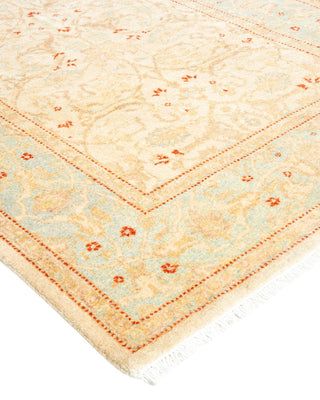 Traditional Mogul Ivory Wool Area Rug 3' 1" x 5' 3" - Solo Rugs