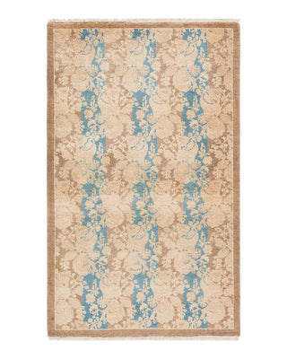 Traditional Mogul Brown Wool Area Rug 3' 2" x 5' 2" - Solo Rugs