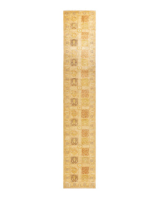 Traditional Mogul Ivory Wool Runner 2' 9" x 15' 7" - Solo Rugs