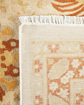 Traditional Mogul Ivory Wool Area Rug 9' 4" x 12' 3" - Solo Rugs