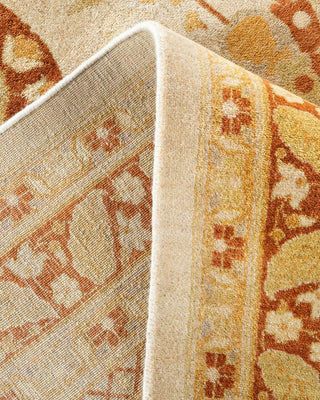 Traditional Mogul Ivory Wool Area Rug 9' 4" x 12' 3" - Solo Rugs