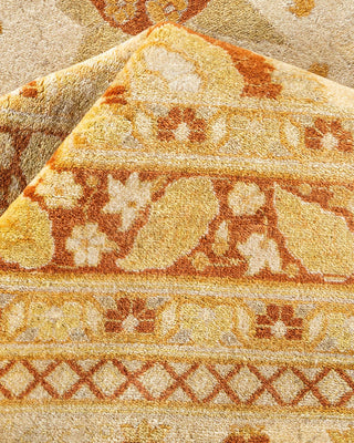 Traditional Mogul Ivory Wool Area Rug 9' 4" x 12' 3" - Solo Rugs
