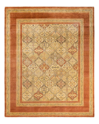 Contemporary Eclectic Brown Wool Area Rug 8' 1" x 9' 10" - Solo Rugs