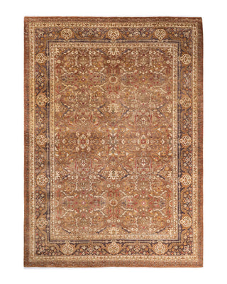 Contemporary Eclectic Brown Wool Area Rug 6' 3" x 8' 9" - Solo Rugs