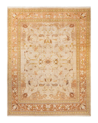 Contemporary Eclectic Ivory Wool Area Rug 9' 1" x 11' 10" - Solo Rugs