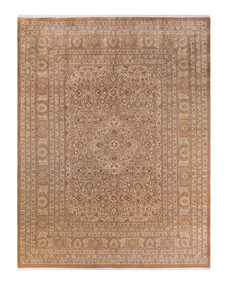 Traditional Mogul Ivory Wool Area Rug 9' 1" x 11' 10" - Solo Rugs