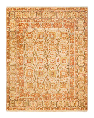 Traditional Mogul Ivory Wool Area Rug 7' 10" x 10' 2" - Solo Rugs