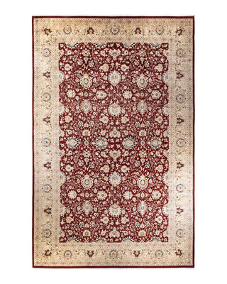 Traditional Mogul Red Wool Area Rug 12' 1" x 18' 7" - Solo Rugs