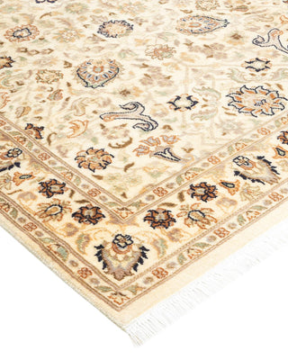 Traditional Mogul Ivory Wool Area Rug 3' 0" x 4' 10" - Solo Rugs