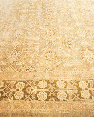 Contemporary Eclectic Ivory Wool Area Rug 9' 1" x 11' 10" - Solo Rugs