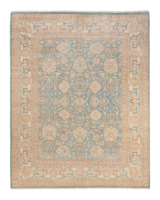 Contemporary Eclectic Light Blue Wool Area Rug 8' 2" x 10' 4" - Solo Rugs