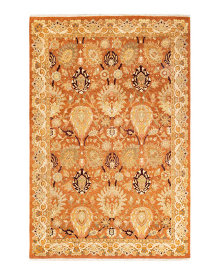 Eclectic, One-of-a-Kind Hand-Knotted Area Rug - Brown, 6' 0" x 9' 1" - Solo Rugs