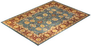 Contemporary Eclectic Blue Wool Area Rug 12' 1" x 17' 3" - Solo Rugs
