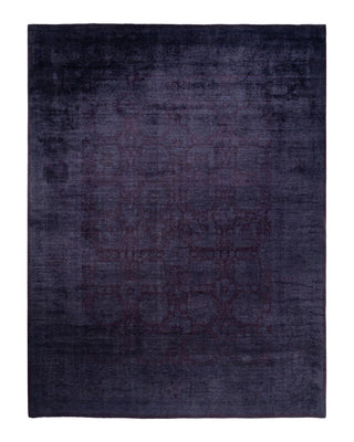 Contemporary Fine Vibrance Gray Wool Area Rug 10' 1" x 13' 4" - Solo Rugs