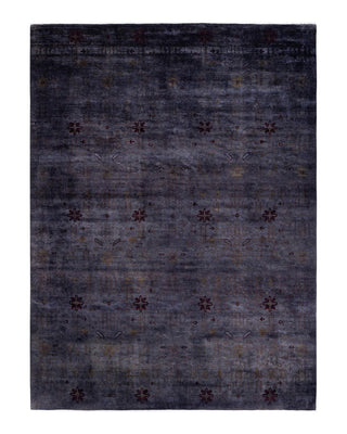 Contemporary Fine Vibrance Gray Wool Area Rug 10' 0" x 13' 8" - Solo Rugs