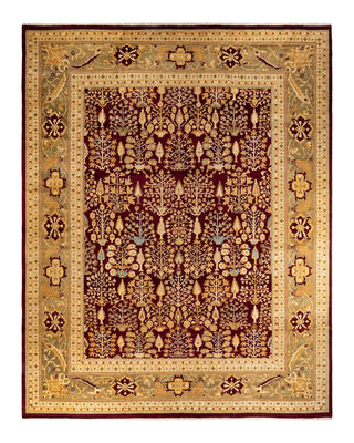 Contemporary Eclectic Red Wool Area Rug 11' 10" x 15' 1" - Solo Rugs