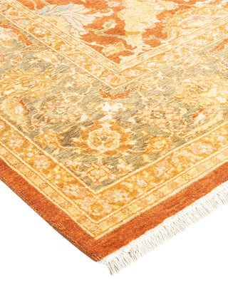 Traditional Mogul Brown Wool Area Rug 6' 4" x 8' 10" - Solo Rugs