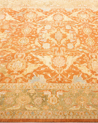 Traditional Mogul Brown Wool Area Rug 6' 4" x 8' 10" - Solo Rugs