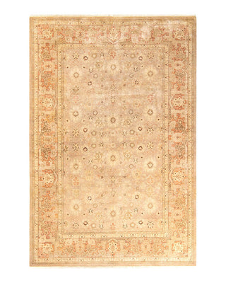 Traditional Mogul Light Gray Wool Area Rug 6' 2" x 9' 4" - Solo Rugs