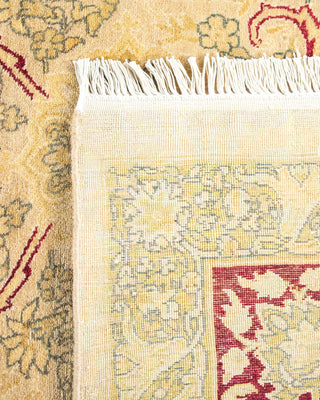 Traditional Mogul Ivory Wool Area Rug 6' 1" x 8' 10" - Solo Rugs