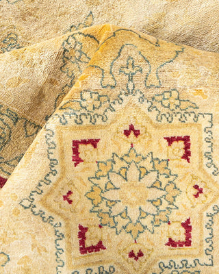 Traditional Mogul Ivory Wool Area Rug 6' 1" x 8' 10" - Solo Rugs