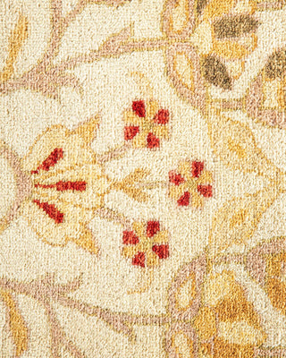 Traditional Mogul Ivory Wool Area Rug 9' 1" x 12' 0" - Solo Rugs