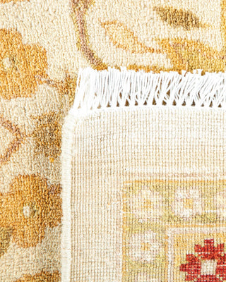Traditional Mogul Ivory Wool Area Rug 9' 1" x 12' 0" - Solo Rugs