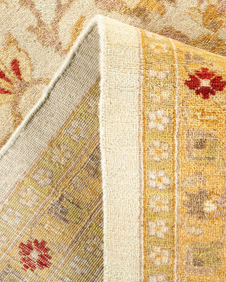 Traditional Mogul Ivory Wool Area Rug 9' 1" x 12' 0" - Solo Rugs