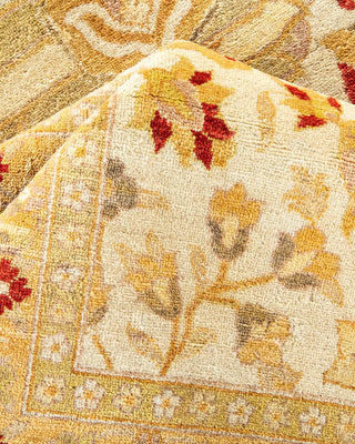 Traditional Mogul Ivory Wool Area Rug 9' 1" x 12' 0" - Solo Rugs