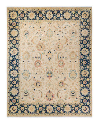 Traditional Mogul Ivory Wool Area Rug 8' 1" x 10' 2" - Solo Rugs