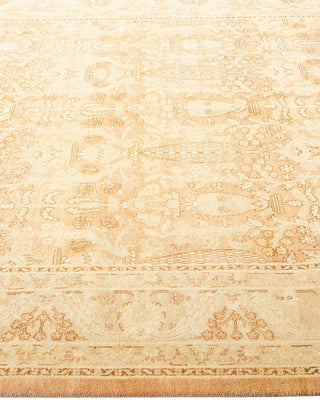 Traditional Mogul Beige Wool Area Rug 6' 2" x 9' 0" - Solo Rugs