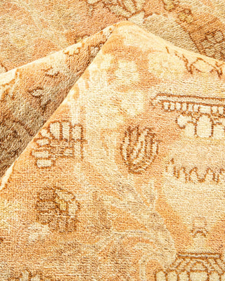 Traditional Mogul Beige Wool Area Rug 6' 2" x 9' 0" - Solo Rugs