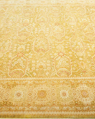 Traditional Mogul Green Wool Area Rug 6' 2" x 8' 10" - Solo Rugs
