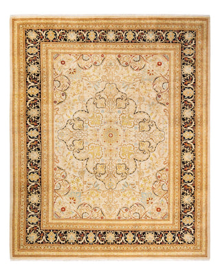 Traditional Mogul Ivory Wool Area Rug 8' 3" x 9' 10" - Solo Rugs