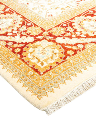 Traditional Mogul Ivory Wool Area Rug 8' 1" x 10' 2" - Solo Rugs