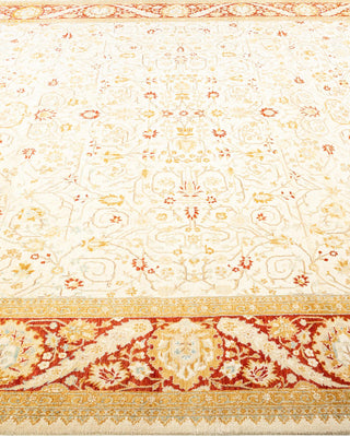Traditional Mogul Ivory Wool Area Rug 8' 1" x 10' 2" - Solo Rugs