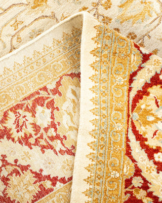 Traditional Mogul Ivory Wool Area Rug 8' 1" x 10' 2" - Solo Rugs