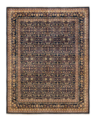 Traditional Mogul Blue Wool Area Rug 8' 1" x 10' 5" - Solo Rugs