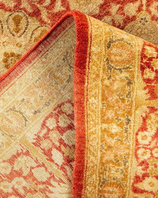 Traditional Mogul Orange Wool Area Rug 6' 0" x 8' 7" - Solo Rugs