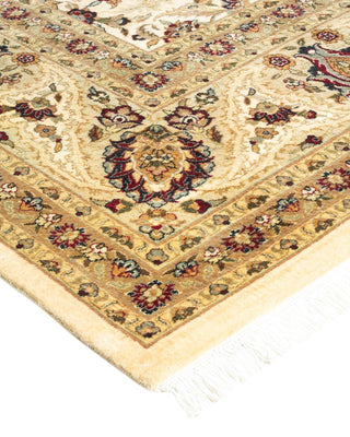 Traditional Mogul Ivory Wool Area Rug 9' 2" x 12' 4" - Solo Rugs