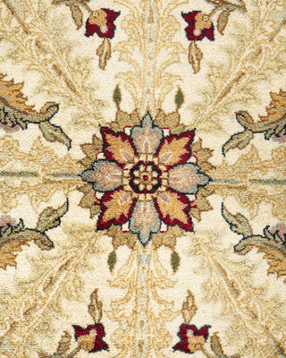 Traditional Mogul Ivory Wool Area Rug 9' 2" x 12' 4" - Solo Rugs