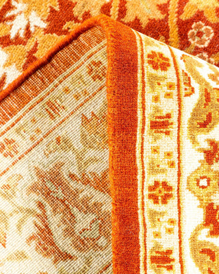 Traditional Mogul Orange Wool Area Rug 3' 3" x 5' 3" - Solo Rugs