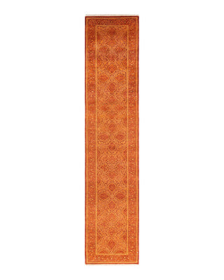Traditional Mogul Orange Wool Runner 2' 7" x 13' 0" - Solo Rugs