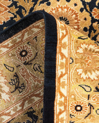 Traditional Mogul Black Wool Area Rug 3' 2" x 5' 3" - Solo Rugs